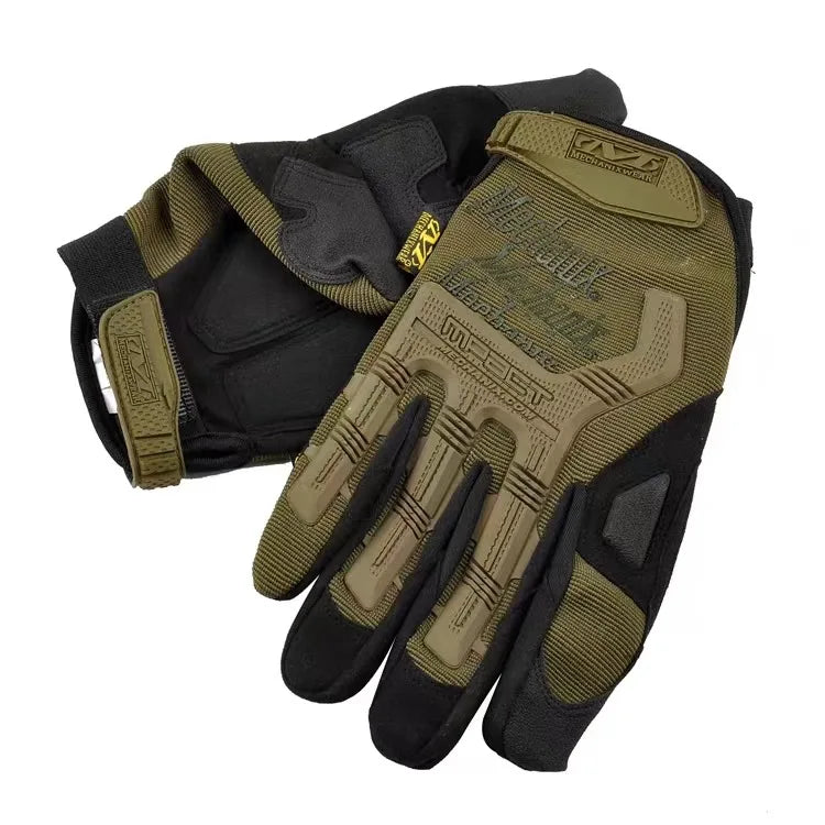 Tactical full finger outdoor sports cycling fitness touch screen special forces military fans anti slip gloves Zpaxo Green gloves XL