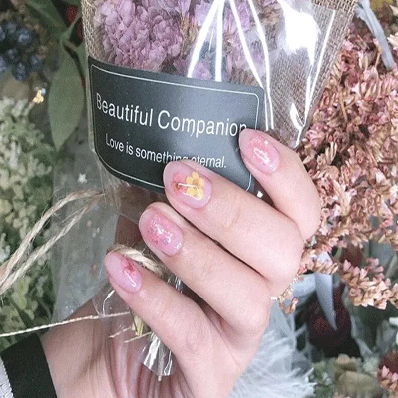 Dried Flower Nail Art Decorations – 50pcs Mixed Floral Set