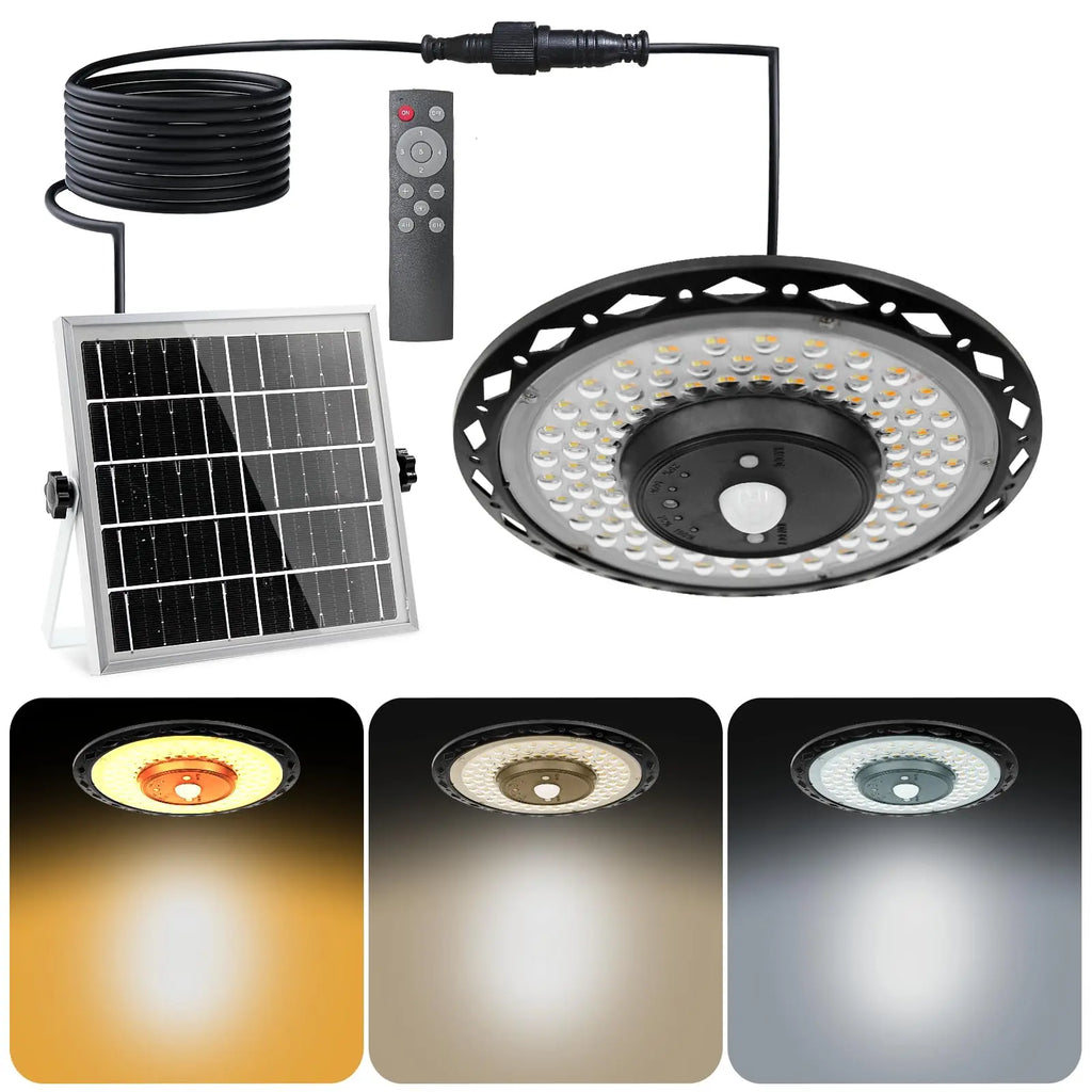 Solar Pendant LED Lights Outdoor Shed Light Sun Chandelier Powered Zpaxo