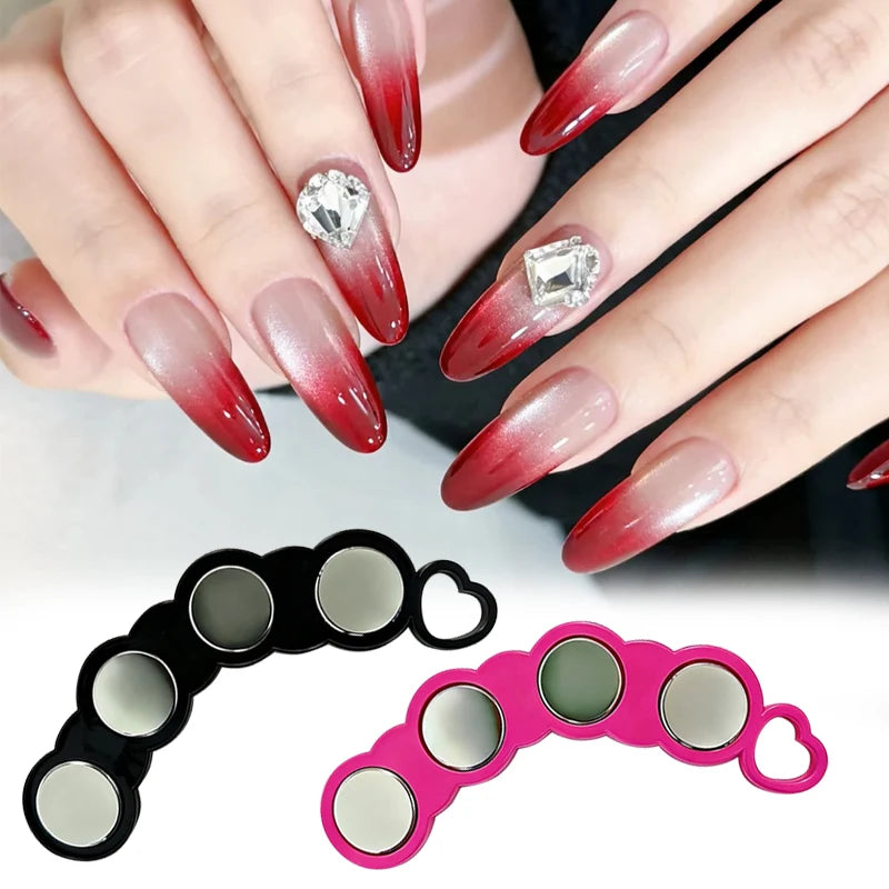 New Nail Cat Eye Magnetic for Gradient Cat Eye Gel Nail Polish Strong Magnet Stick Black Pink Multi-functional Nail Magnet Tool Zpaxo