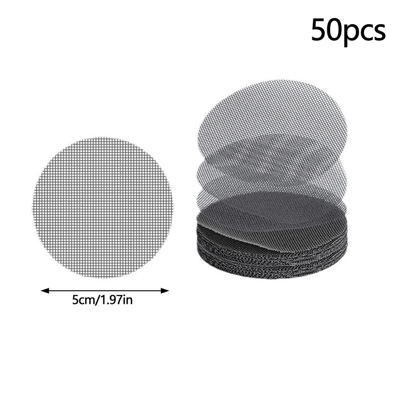 50pcs For Pot Bottom Prevent Soil Loss Bonsai Flower Plant Gardening Tools Pot Hole Mesh Pad Grid Round Drainage Hole Screen Zpaxo 5cm