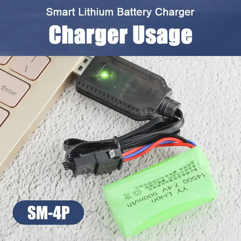 7 4V USB Lithium Battery Charger SM-2P SM-3P SM-4P Smart Rechargeable
