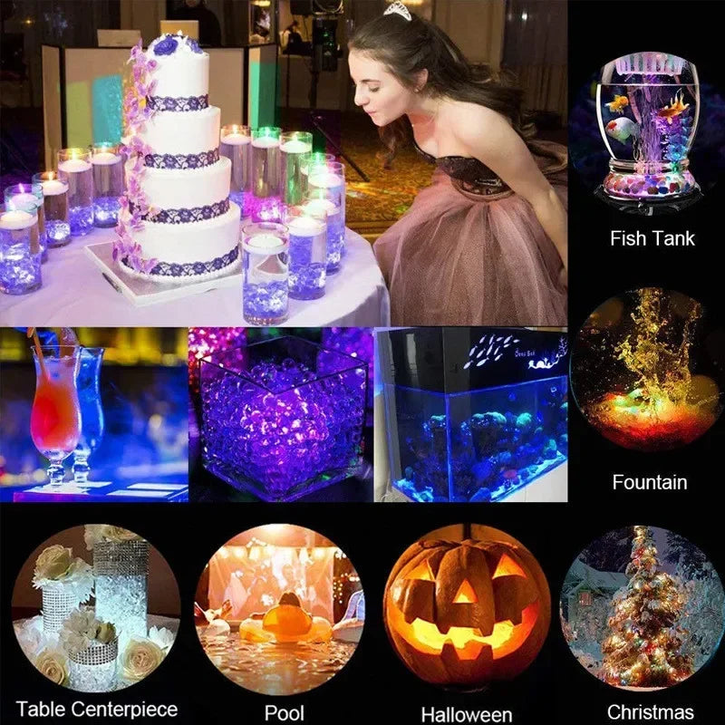 Outdoor RGB Underwater Light 16 Colors Submersible LED Pool Remote Zpaxo