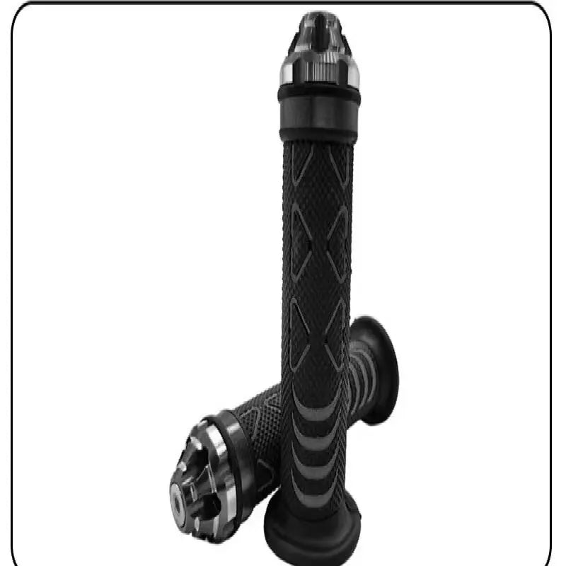 CNC Aluminum Motorcycle Handlebar Grips – Anti-Slip Rubber