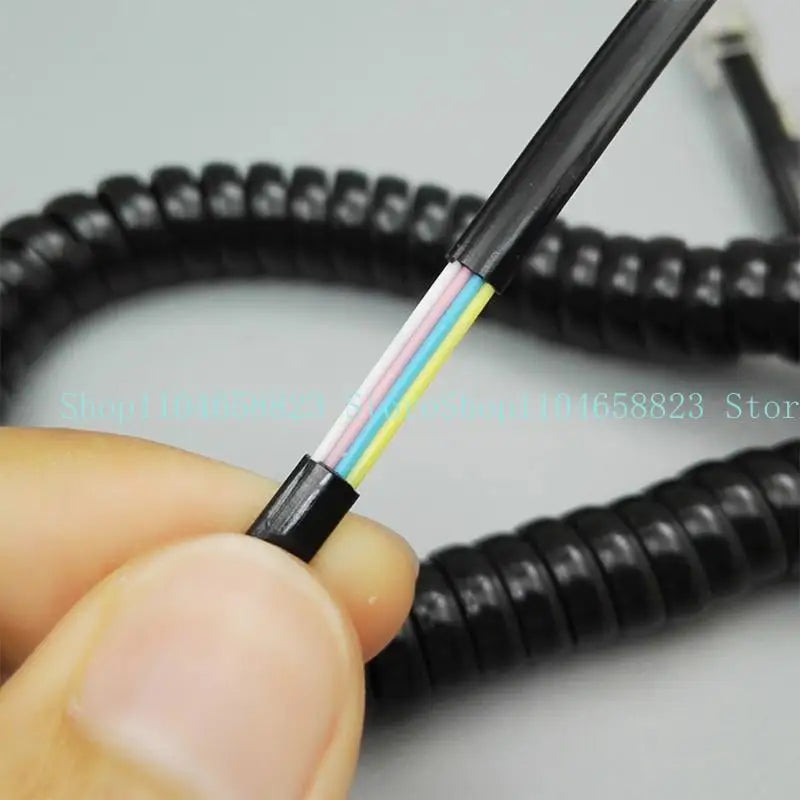 Telephone Phone Handset Cable Cord, Coiled 6 Feet coiled Landline Phone Handset Cable Cord RJ9 4P4C Zpaxo