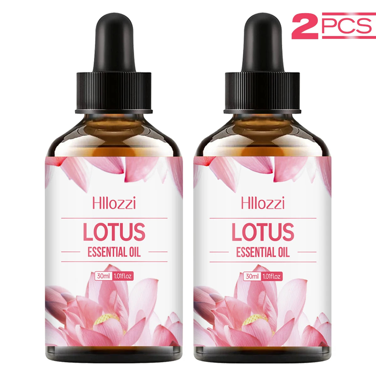 Lotus essential oil Moisturizing and nourishing deep repair oil for face, body, nails, hair and eyelashes Suitable for all skin Zpaxo Lotus 2Pcs 30ml Flower