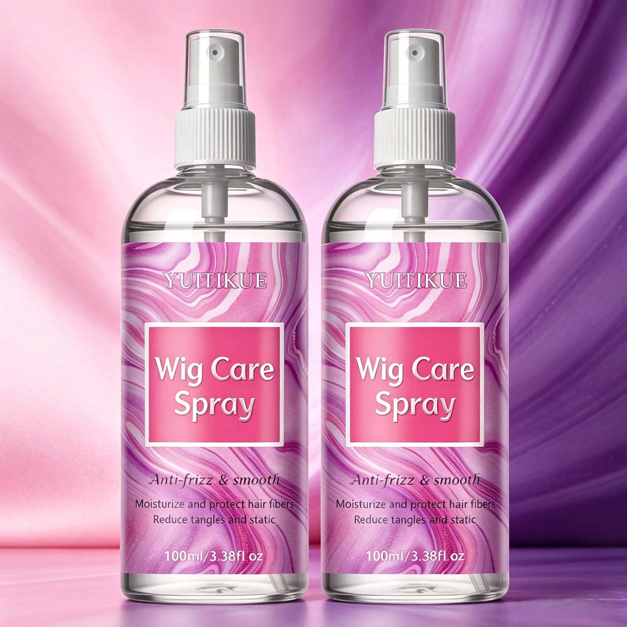 YUITIKUE Wig Care Spray – Anti-Frizz & Anti-Static 100ml Wig Conditioning Spray Zpaxo 2pc