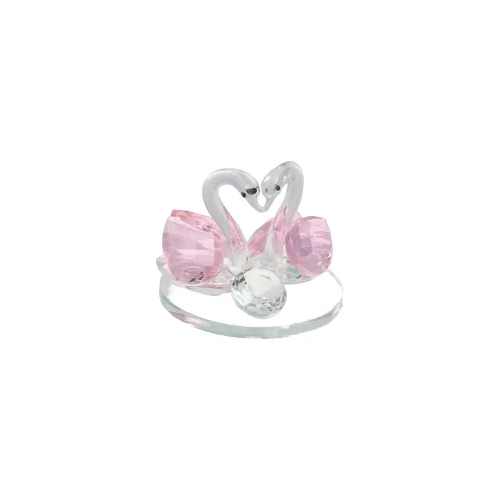 Romantic Wedding Home Decor Car Seat Children's Gift Animal Ornament Crystal Swan Swan Figurine Car Accessories Zpaxo