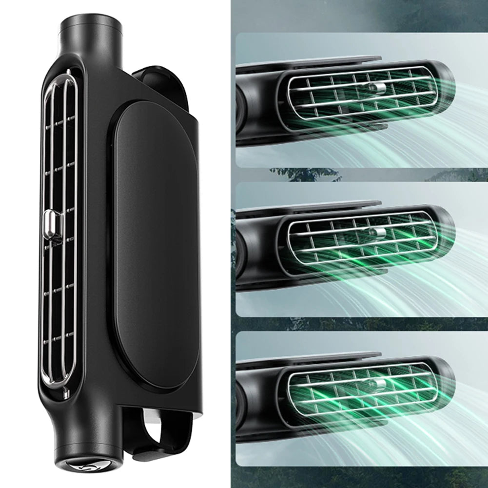 Car Headrest Cooling Air Fan 3 Speeds Adjustable Interior Rear Cooler