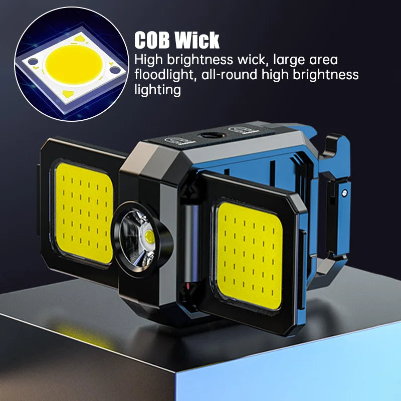 Mini Keychain 800mAh COB Work Light USB Rechargeable Strap 90