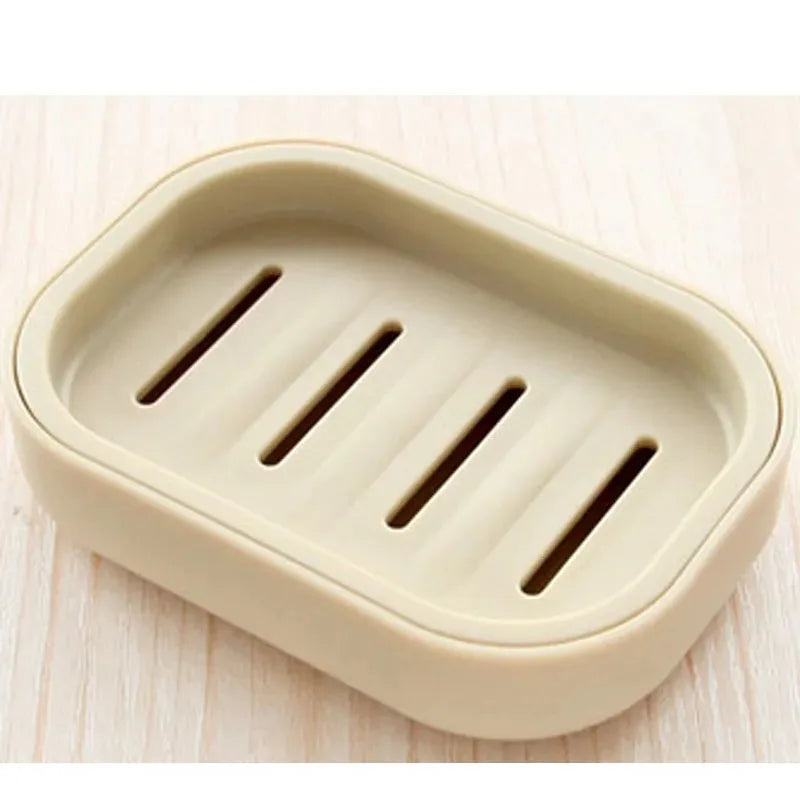 Double Layer Soap Dish Bathroom Dish Plate Case Plastic Drain Soap Box Home Travel Soap Holder Container Portable Soap Rack Zpaxo Khaki 1pc