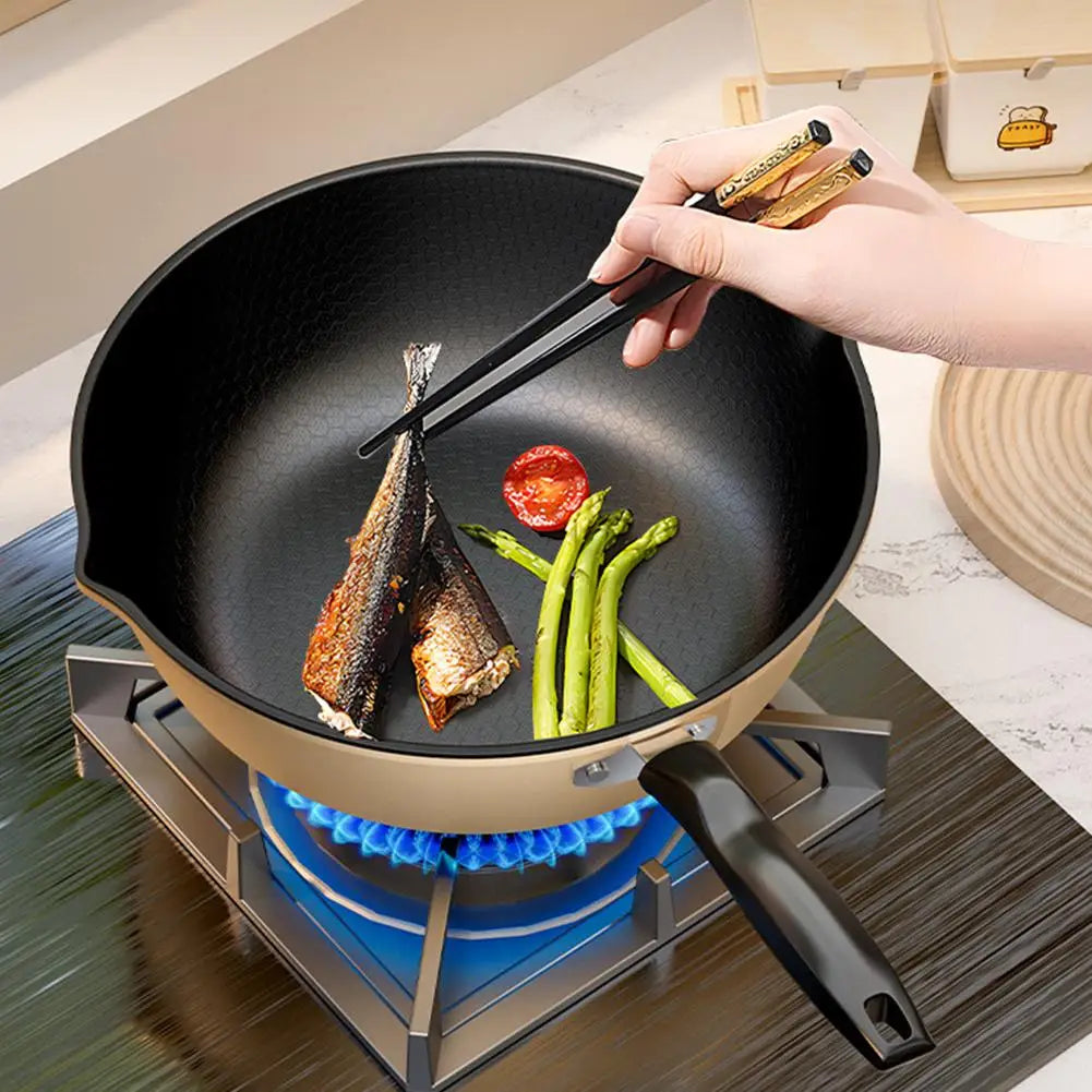 Honeycomb Nonstick Wok – Multi-Functional Fry Pan, All Stoves Nonstick Wok Pan Zpaxo