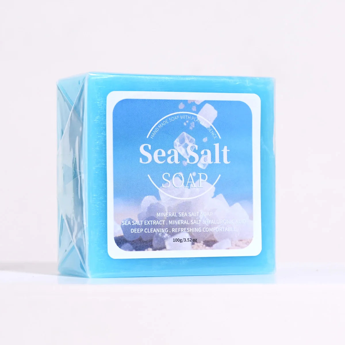 B+Hyaluronic Acid Sea Salt Deep Cleaning Handmade Soap For Cleansing And Bathing 100G Portable Travel Cleaning Soap Zpaxo