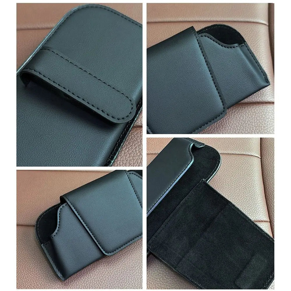 PU Leather Car Glasses Case Multi-function Universal Sunglasses Zpaxo