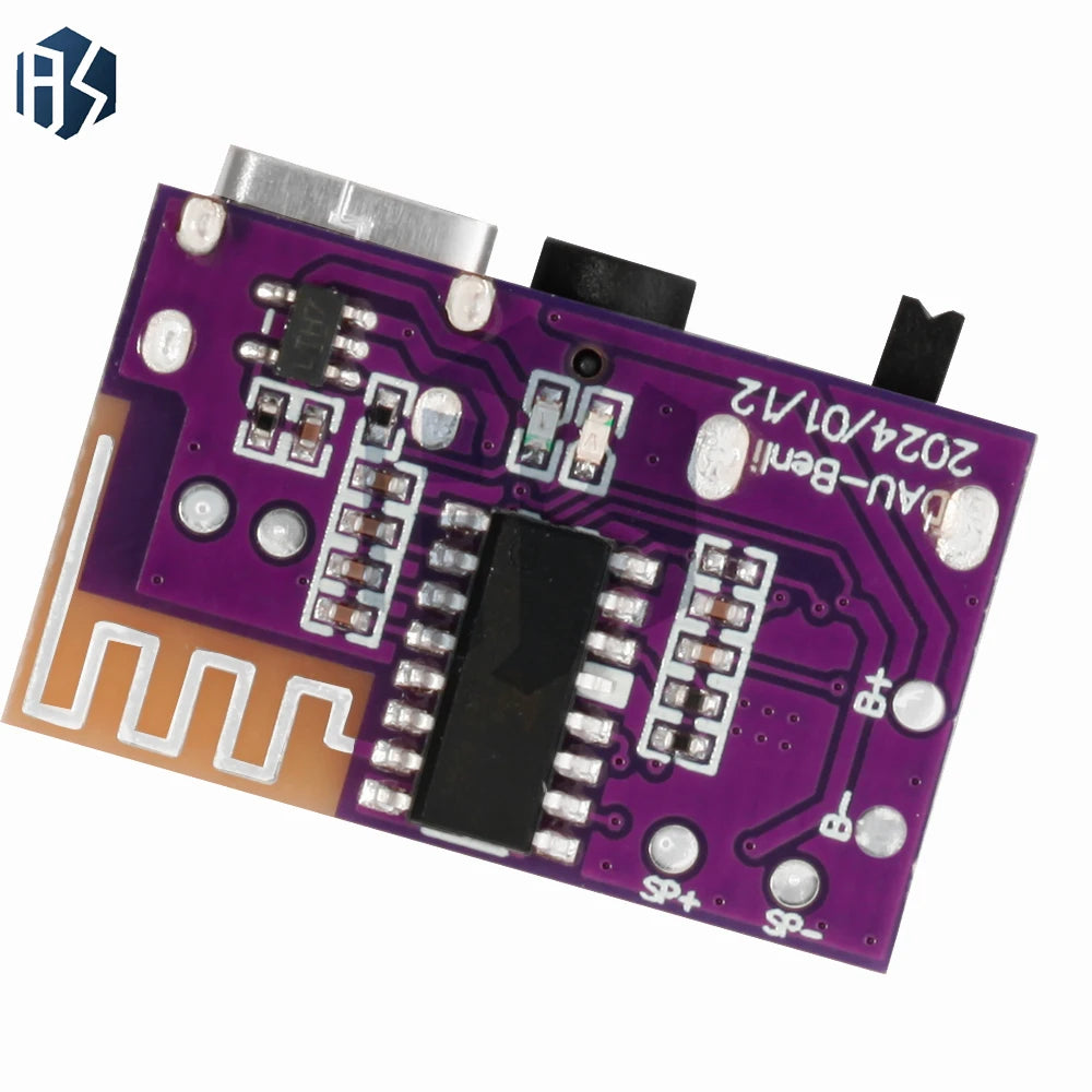 5W Bluetooth 5.4 Audio Amplifier Board – TWS Stereo Pairing, 3.5-5V Wide Voltage Input (USB/Lithium Powered) for DIY Speakers Zpaxo