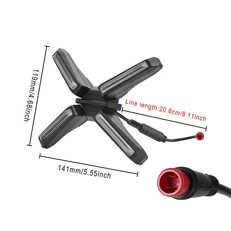 ▶1PCS Headlight For Segway Ninebot ZT3/ZT3 Pro Electric Scooter X-shaped 4W Super Bright Front Light Spare Parts Zpaxo Black