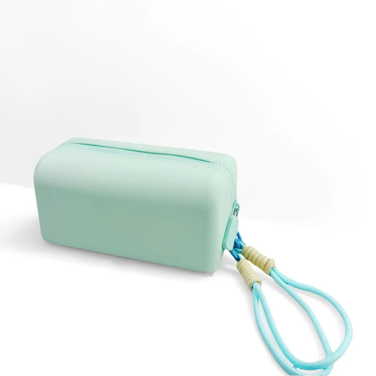 Large Silicone Makeup Bag Multifunctional Toiletry Pouch Hand Strap Zpaxo Lake blue