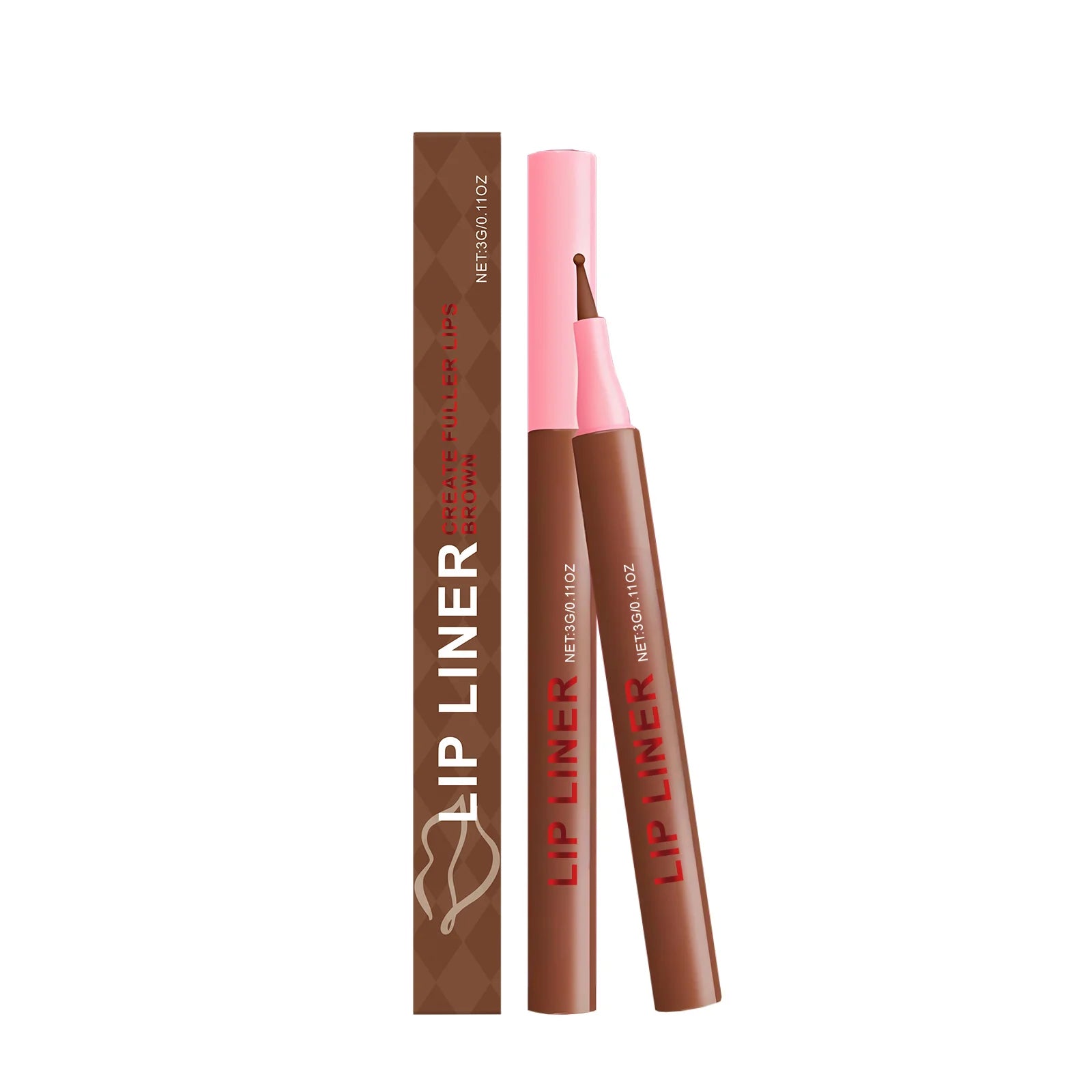 Waterproof Multi-Color Lip Liner Pencil – Moisturizing & Long-Lasting Lip Liner Pencil Zpaxo Brown