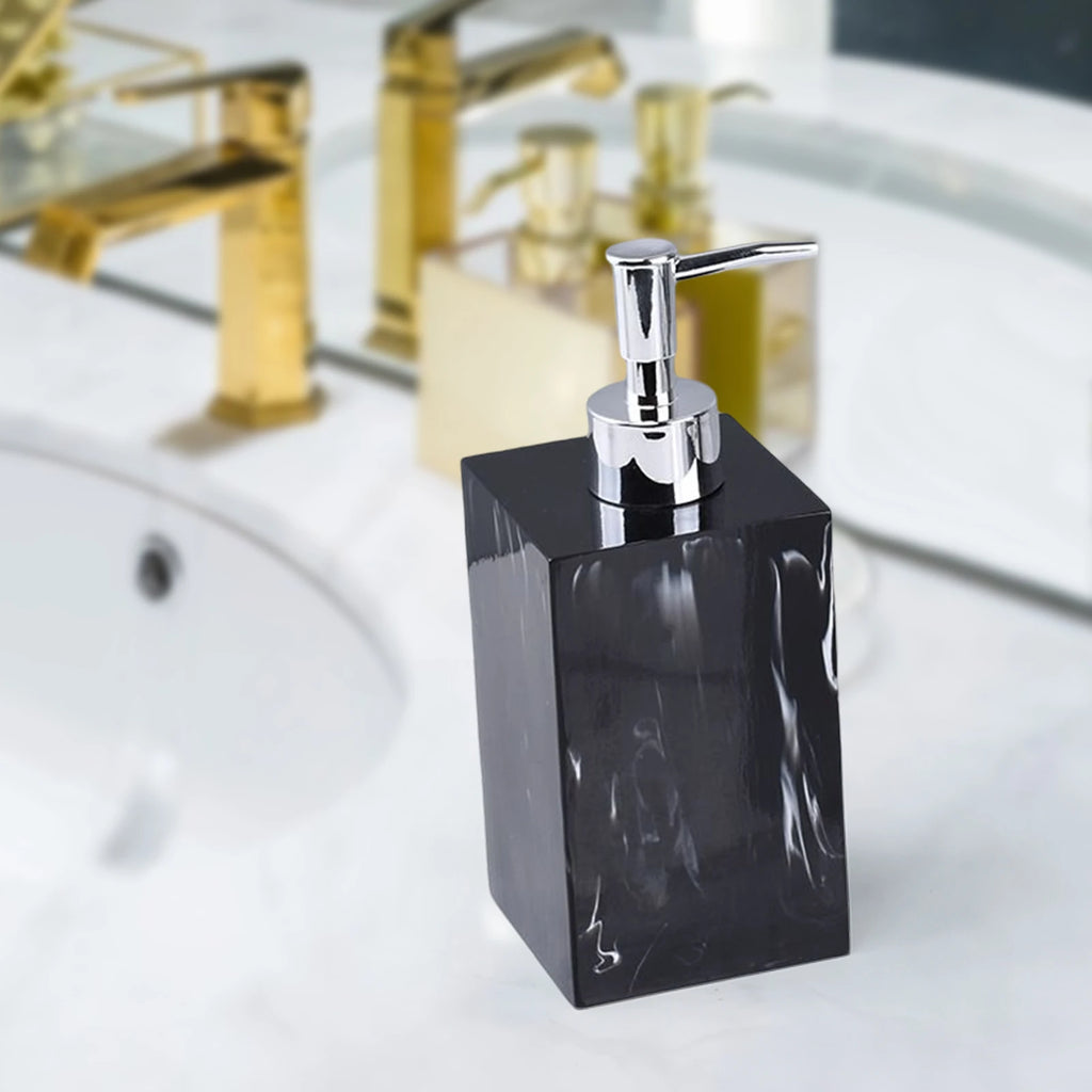 Marble Texture Soap Dispenser Resin Leakproof Hand Soap Liquid Dispenser for Kitchen Laundry Room Hotel Countertop Bathroom Zpaxo