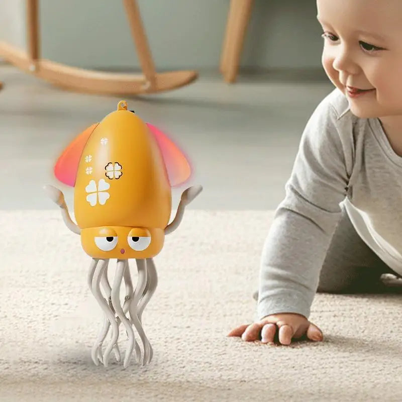 Octopus Toy Electric Automatic Obstacle Avoidance Octopus LED Lights Musical Electronic Robotics Interactive 8-Leg Action Zpaxo