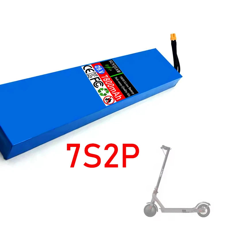 100% Original New Scooter Battery 7S2P 25.2V 7800mAh Lithium-ion Rechargeable Battery 18650 Battery Pack Lithium with Charger Zpaxo