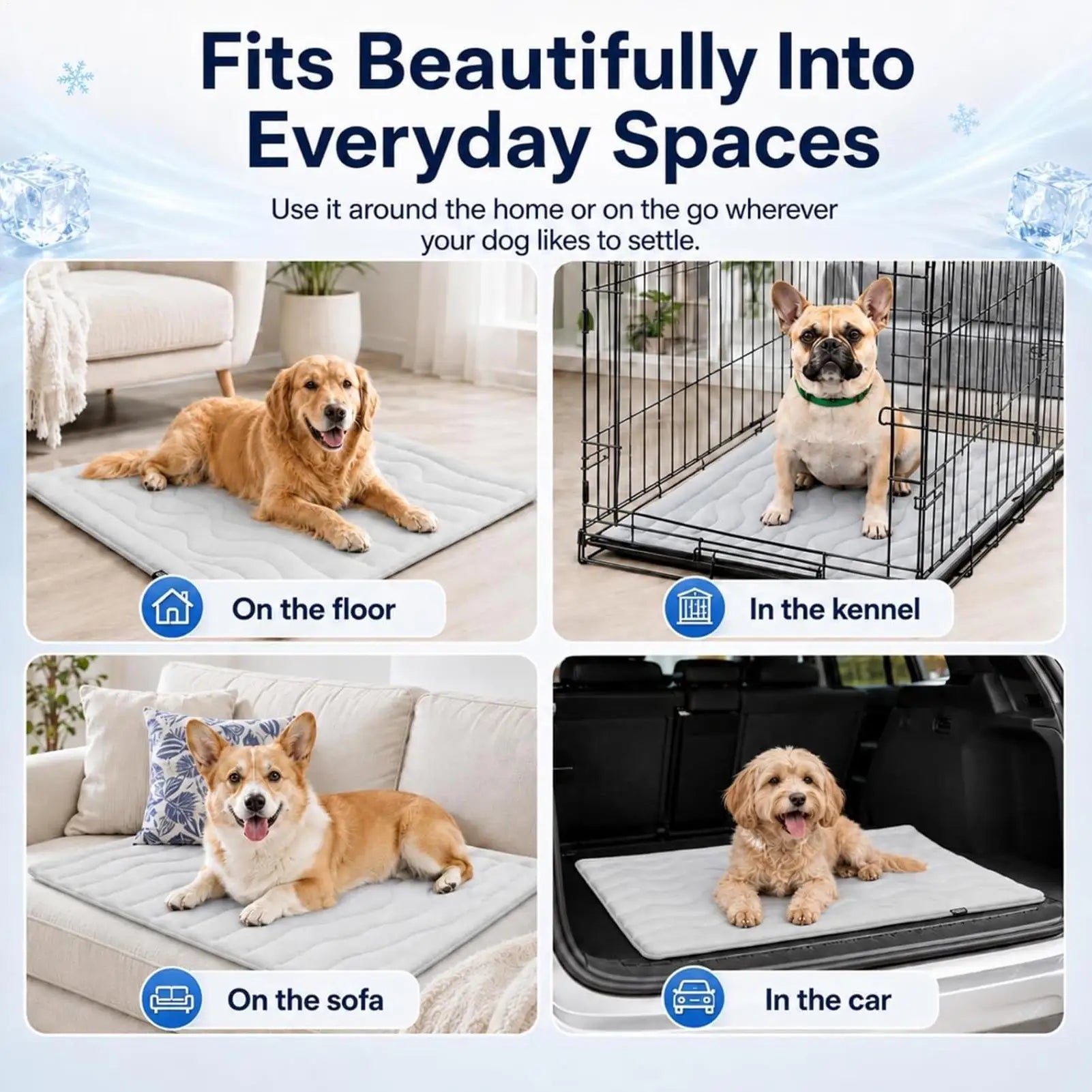 Pet Cooling Mat Waterproof Foldable Bed Summer Small Dogs Cooling Pad For Small Medium Large Puppy Kitten Indoor Crate Kennel Zpaxo