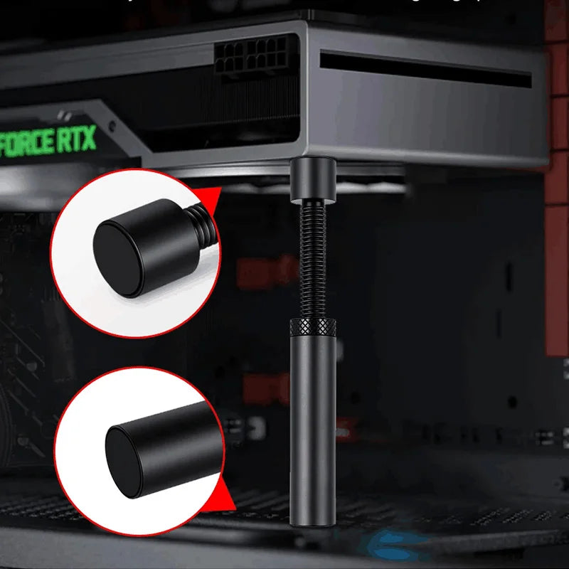 Aluminum GPU Support Bracket – Telescopic Rotating Magnetic Stand GPU Support Bracket Zpaxo