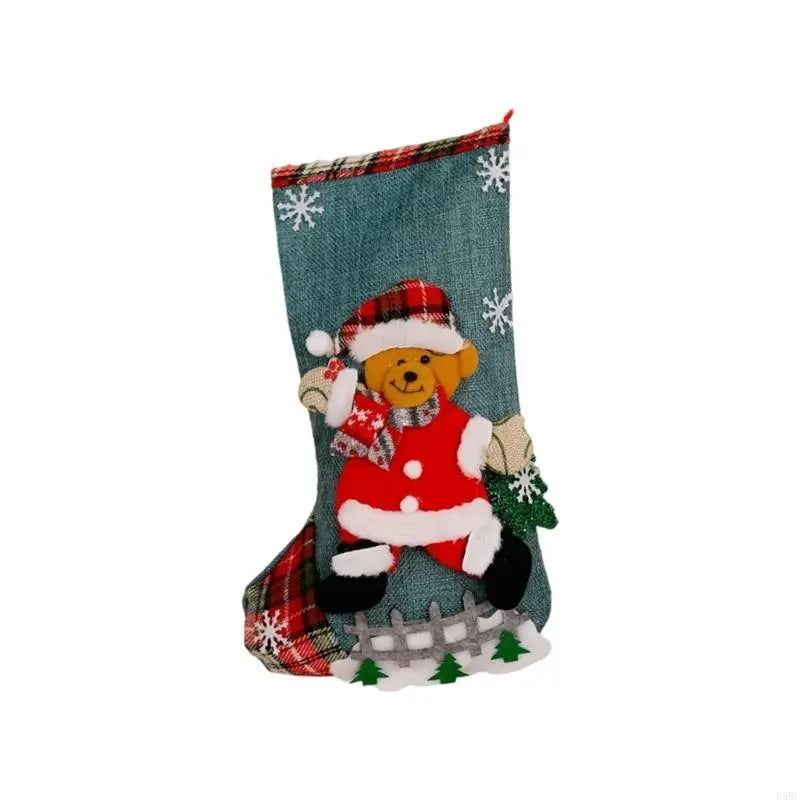 Christmas Party Bag Santa Snowman Pattern Large Capacity Efficient
