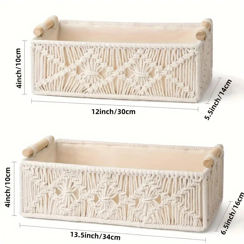 Grid Sorting Organizer for Home, Bathroom, Bedroom, Living Room - Boho Decor Storage Basket, Bathroom Organizers & Storage Zpaxo storage box S