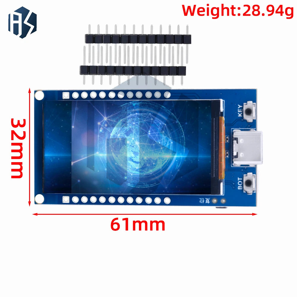ESP32-S3 Development Board with 1.9-Inch ST7789 LCD: WiFi, Bluetooth 5.0 & 170×320 Resolution Zpaxo