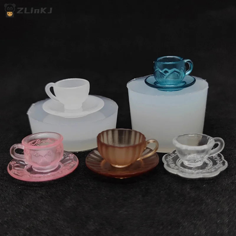 Dollhouse Food Play Miniature Tea Cup Silicone Mold UV Epoxy Turnover Zpaxo