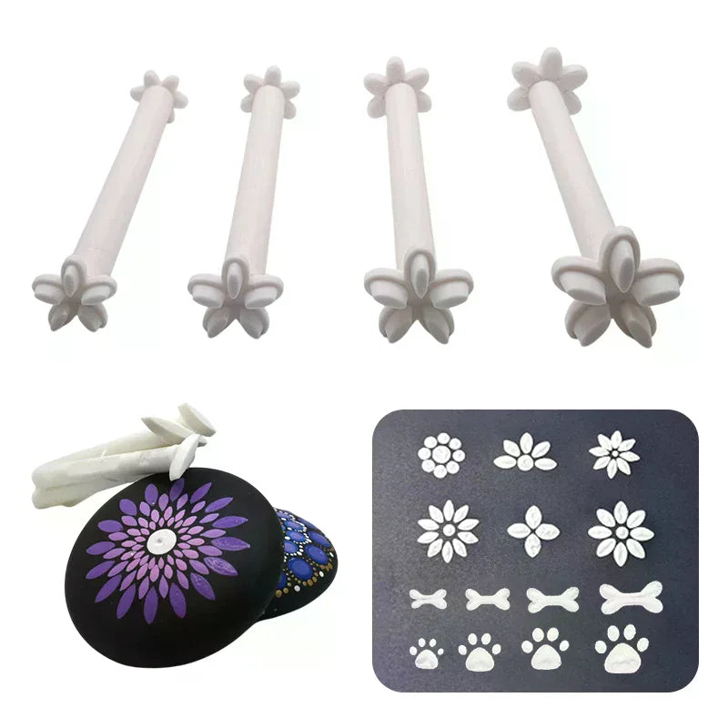 Flower Floral Dotting Tools Dot Painting Pen Embossing Tool Art Stamp Zpaxo