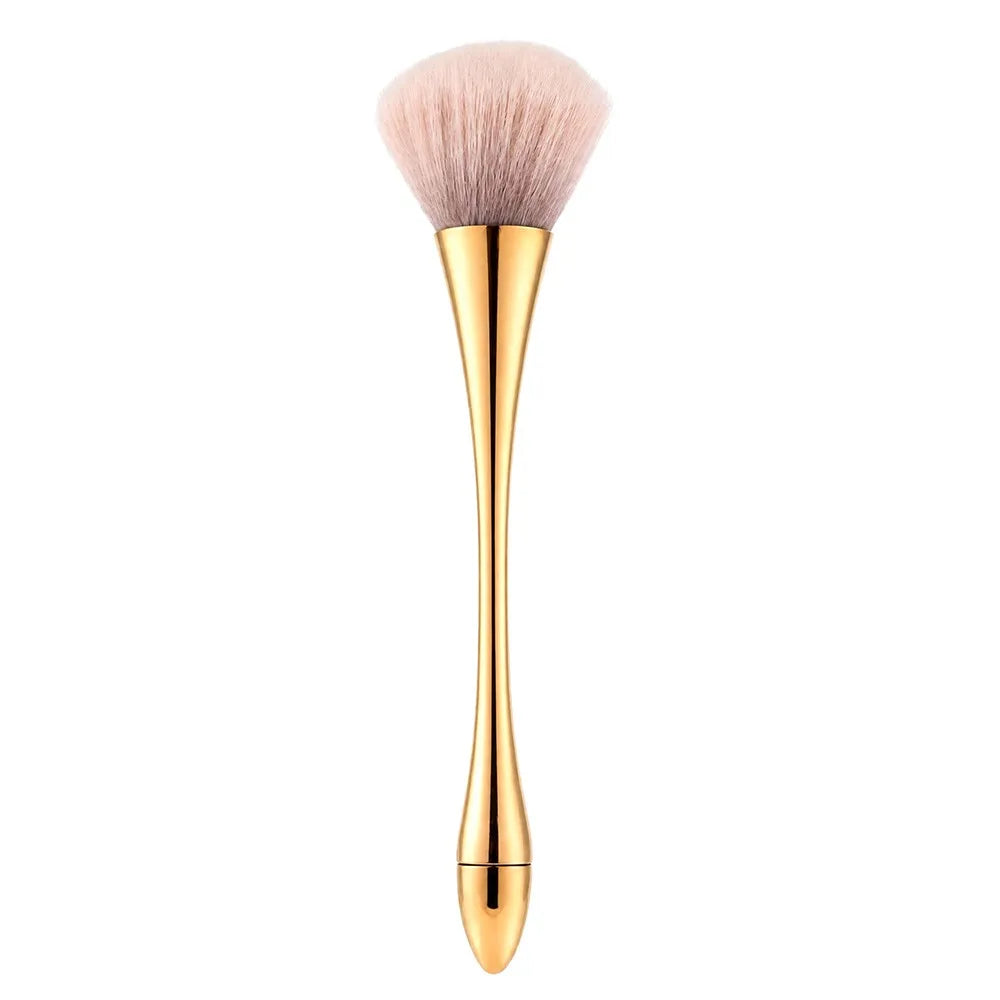 Cleaning Brush Large Nail Dust Soft Fluffy Gold Manicure Remover Zpaxo black