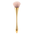Cleaning Brush Large Nail Dust Soft Fluffy Gold Manicure Remover Zpaxo black