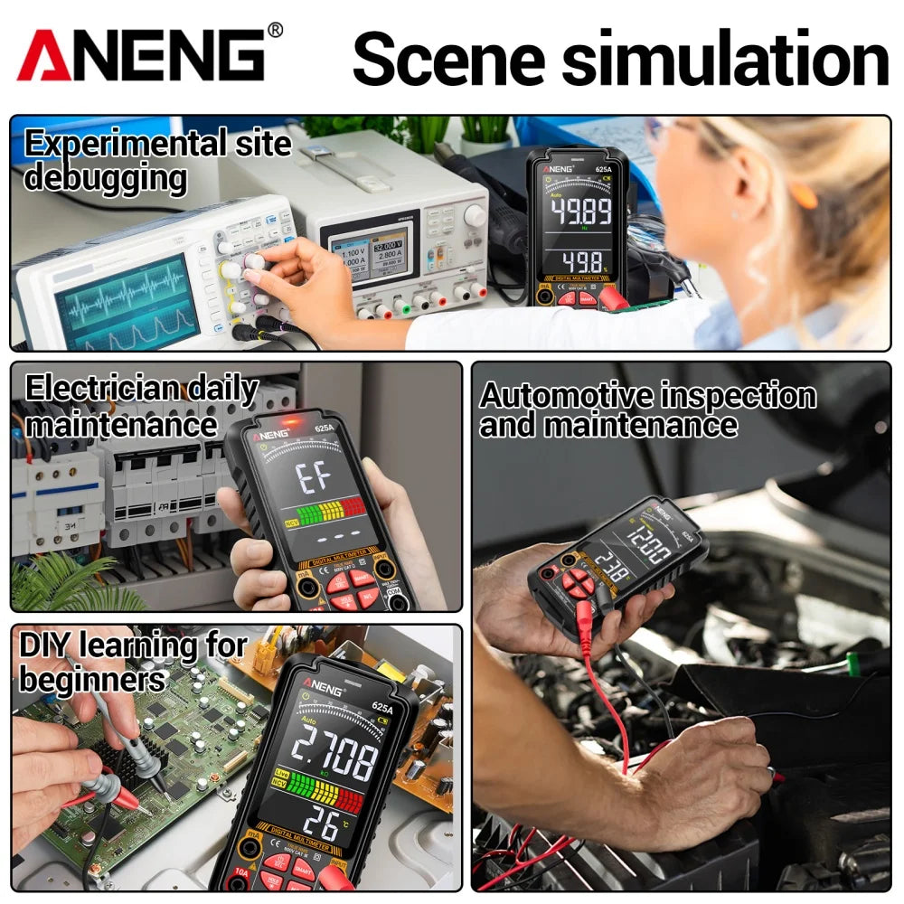 ANENG 625A Professional Multimeter Smart Anti-burn Tester AC DC