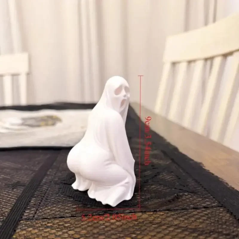 Halloween 3D Printed Big-Ass Ghost Statue Ghost Desktop Ornament Home Decor For Living Room Desktop Halloween Gift Zpaxo