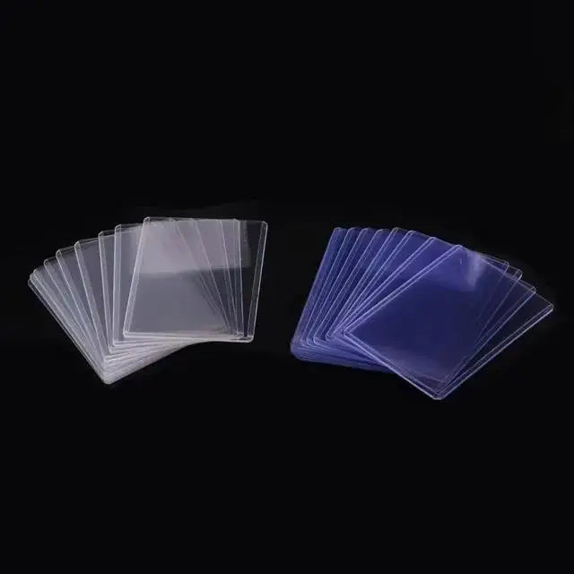 10Pcs 35PT Trading Card Holder Top Loading Transparent Protective Hard Plastic Card Sleeves Holder For Baseball Card Sport Cards Zpaxo 5 Clear 5 Blue