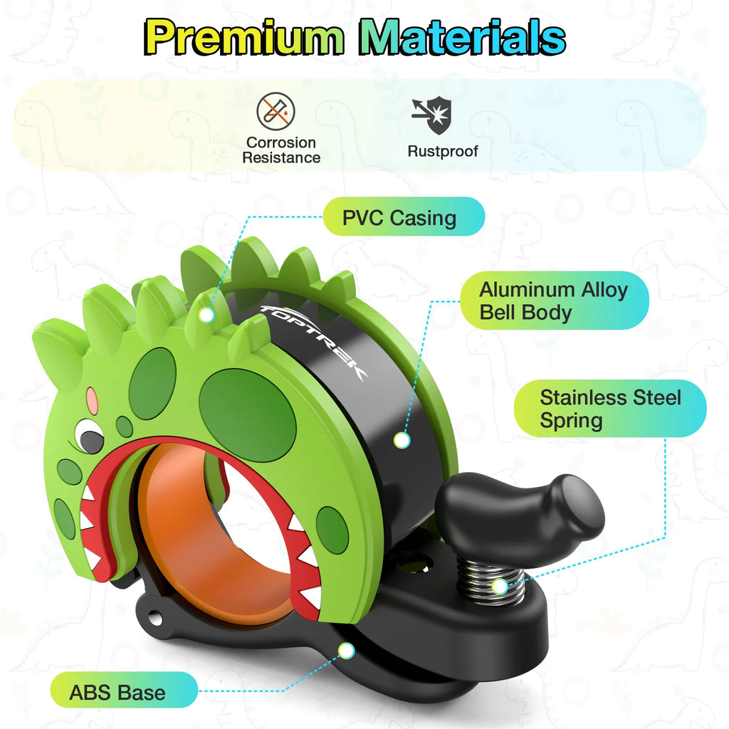 Toptrek Kid Funny Bicycle Bell Balance Mountain Car Handlebar Safety Horn Loud Ring Children's Creative Bike Stroller Accessory Zpaxo