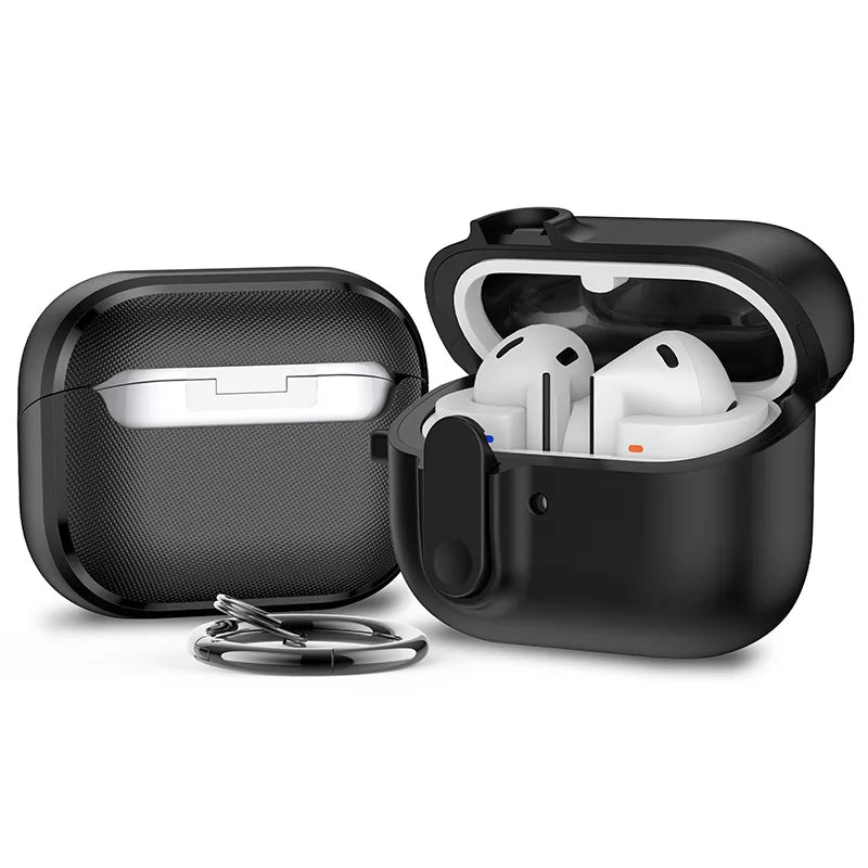 Secure Lock Case Samsung Galaxy Buds 3 Keychain Shockproof Protective