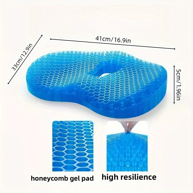 Gel Seat Cushion Pad Car Built-in Anti-slip Design Breathable Cooling