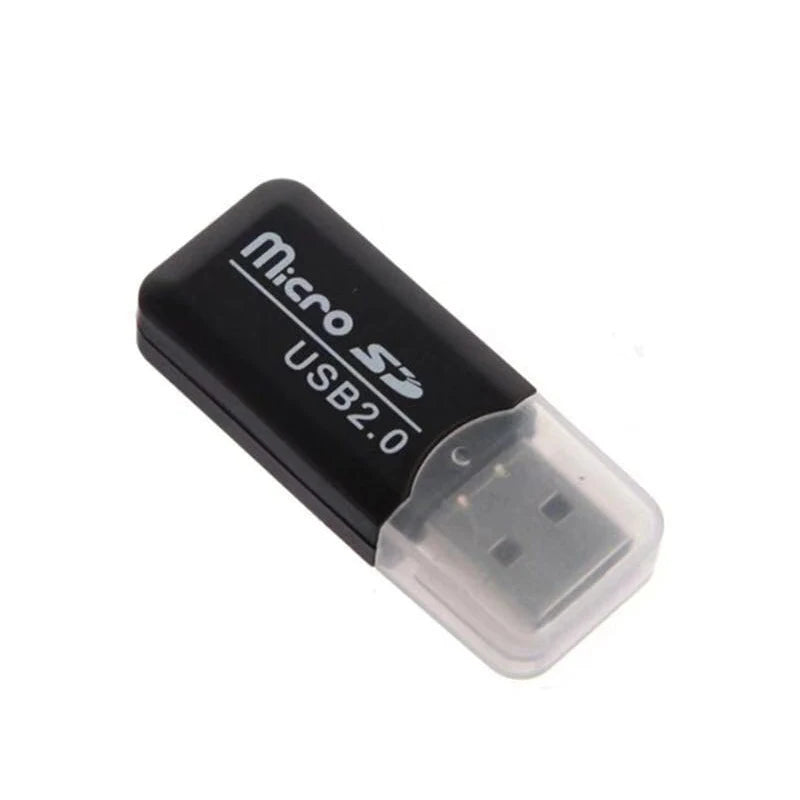 Mini USB 2 0 Portable Memory Card Reader Adapter SD TF T-flash Laptop Zpaxo Plastic Black