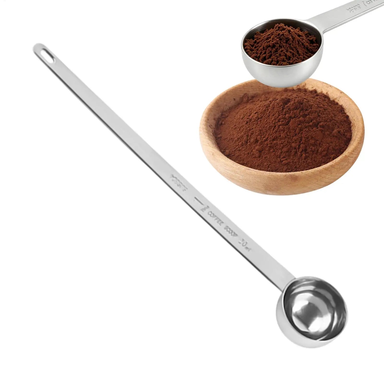 Coffee Measuring Scoop Stainless Steel Long Handle Tablespoon Kitchen