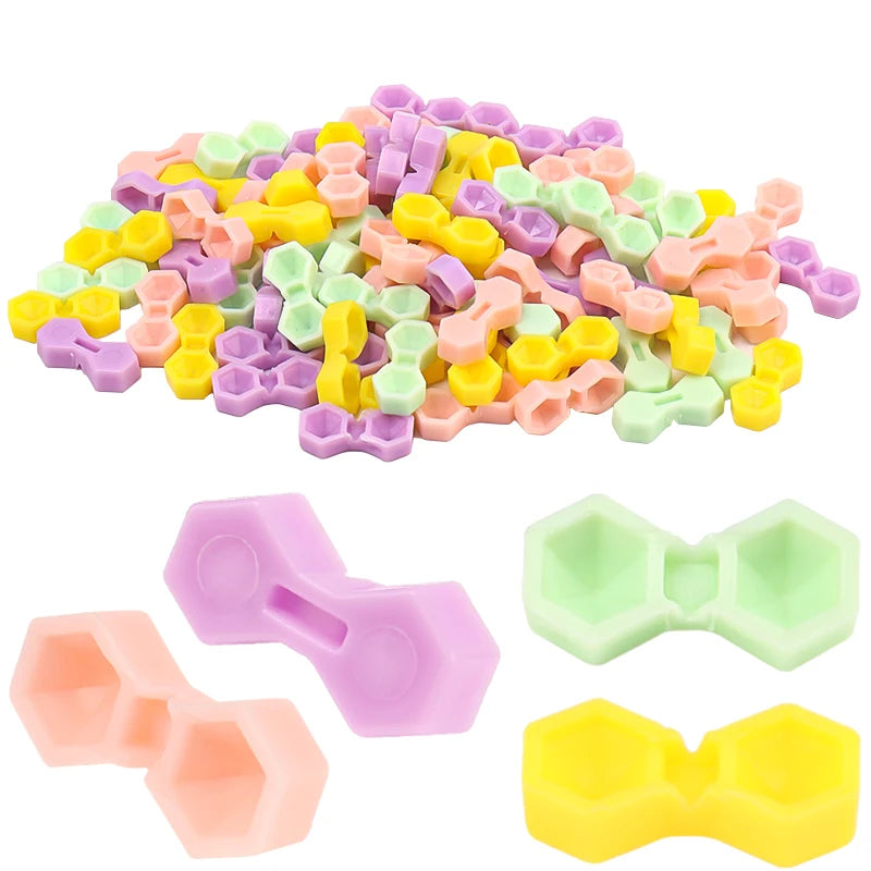 200pcs Eyelash Extension Glue Cup 2 Hole Honeycomb Tattoo Ink Pigment Holder Container Grafting Eyelashes Auxiliary Makeup Tool Zpaxo
