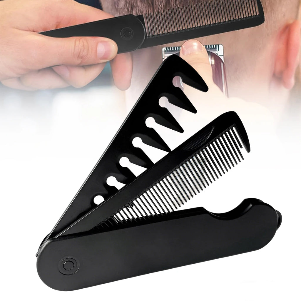 Men's 2-in-1 Folding Pocket Comb – Fine & Wide Tooth Travel