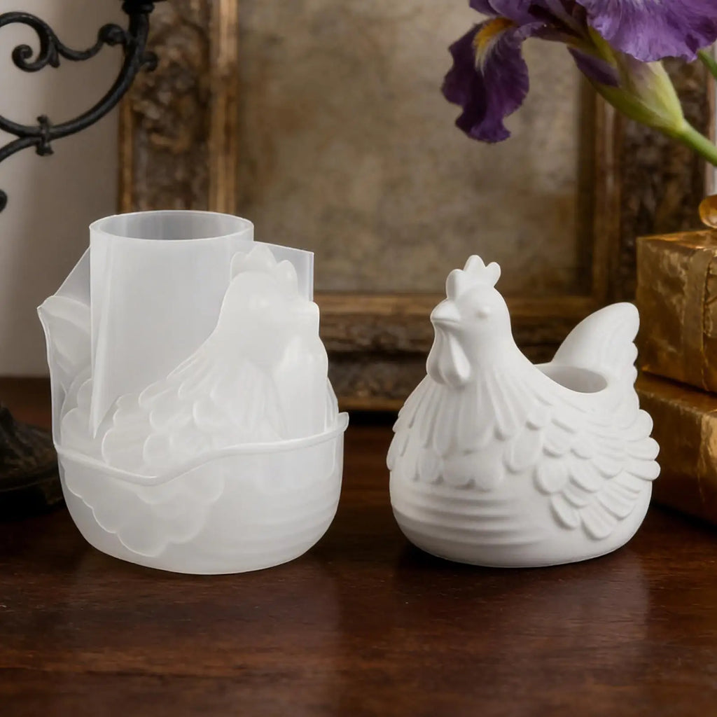 3D Hen Silicone Mold – DIY Resin, Candle & Plaster Chick Mould Silicone Craft Mold Zpaxo