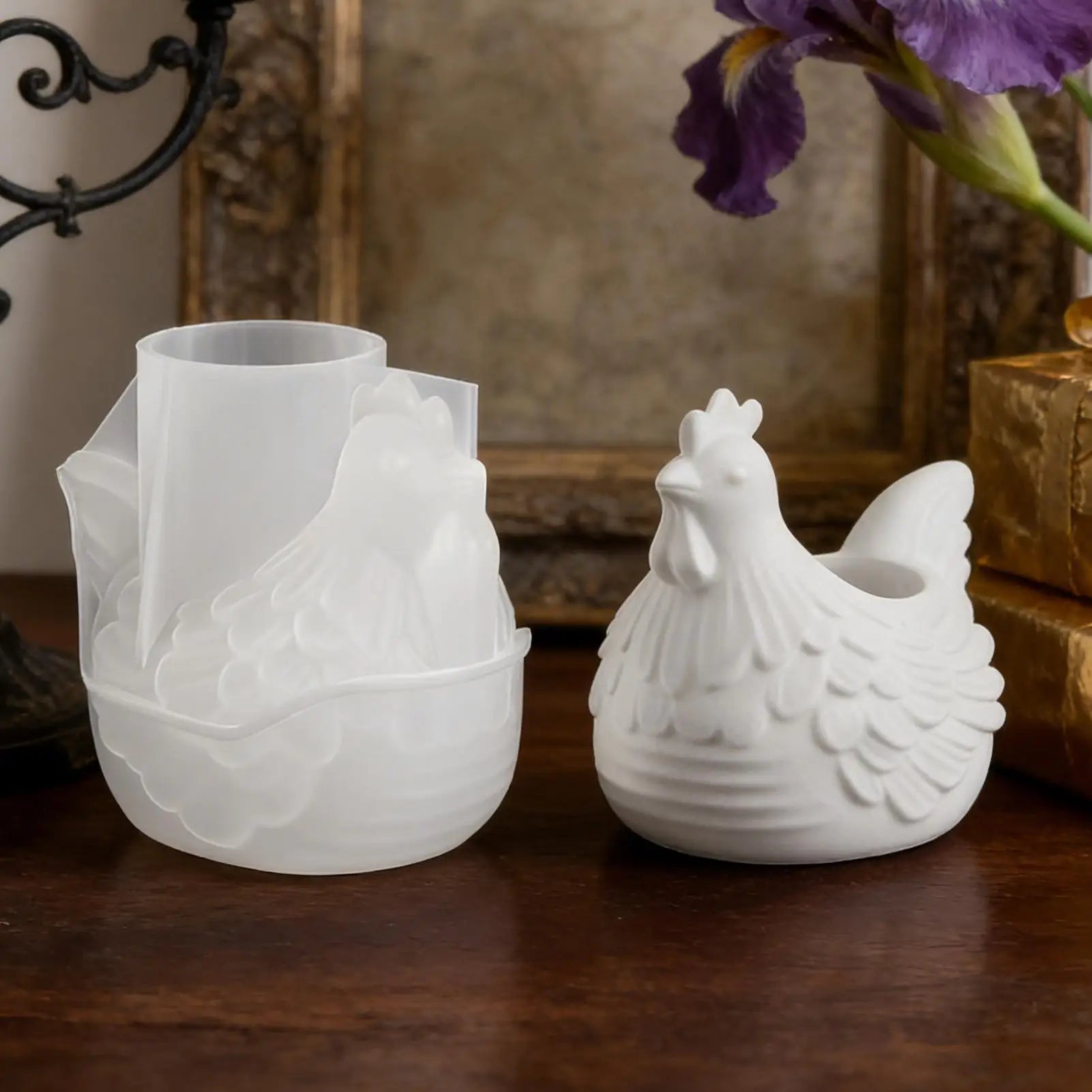 3D Hen Silicone Mold – DIY Resin, Candle & Plaster Chick Mould Silicone Craft Mold Zpaxo