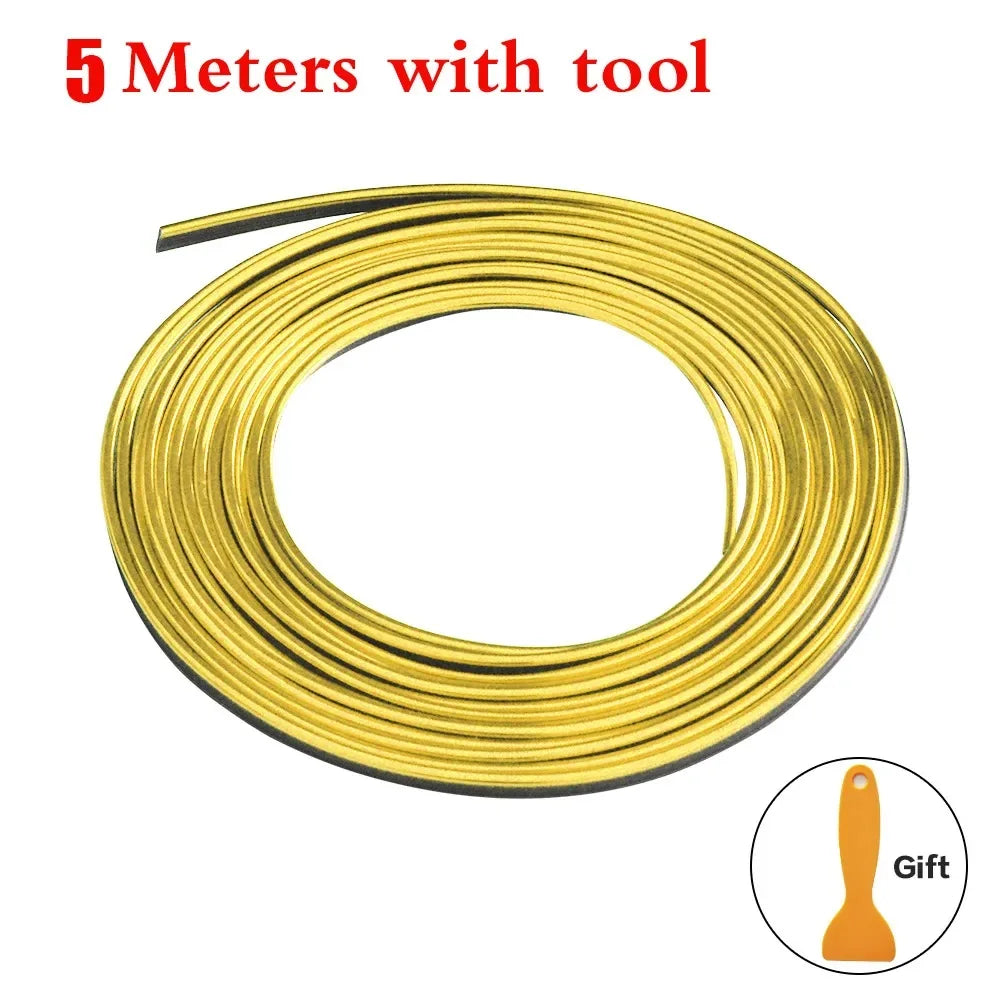 5M Flexible Car Interior Trim Strips – Dashboard & Door Moulding