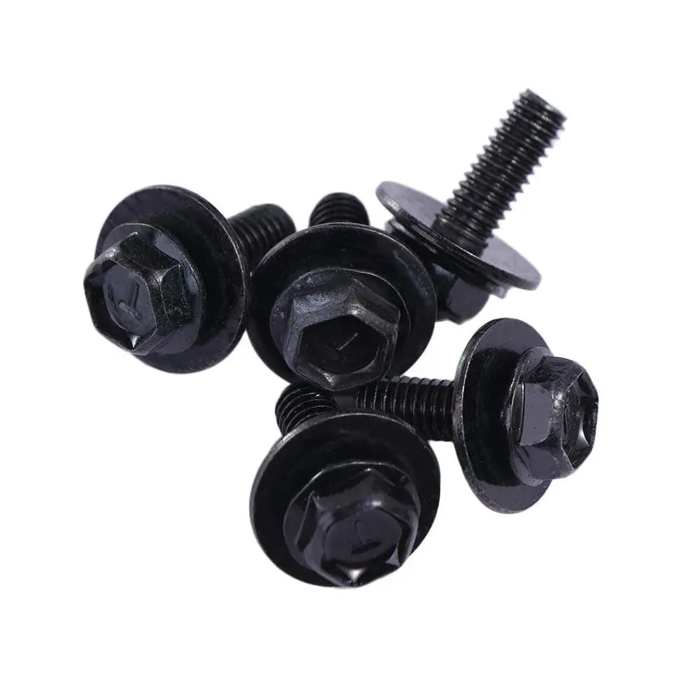 5 M6 Car Body Bolts U-clamp U-nut Clips Black Screw Clamping Splash Zpaxo