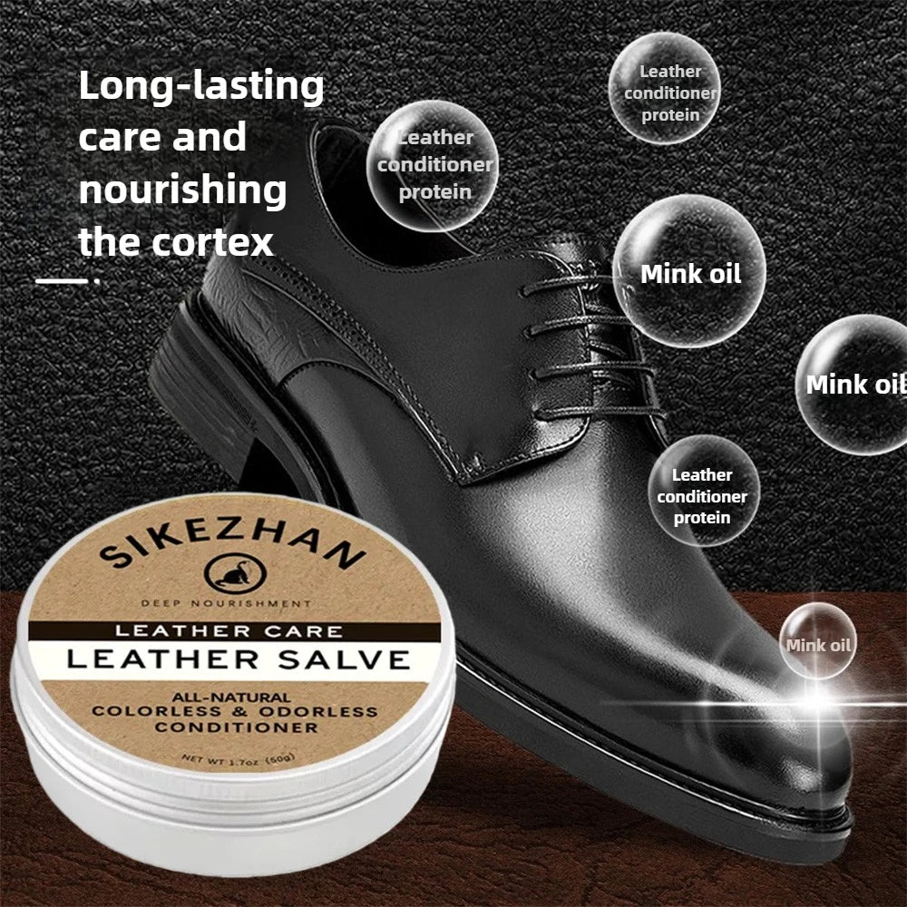 Leather Care Balm Leather Cleaning Cream Leather Care Balm Waterproof Leather Jacket Conditioner for Bags Furniture Shoes Zpaxo