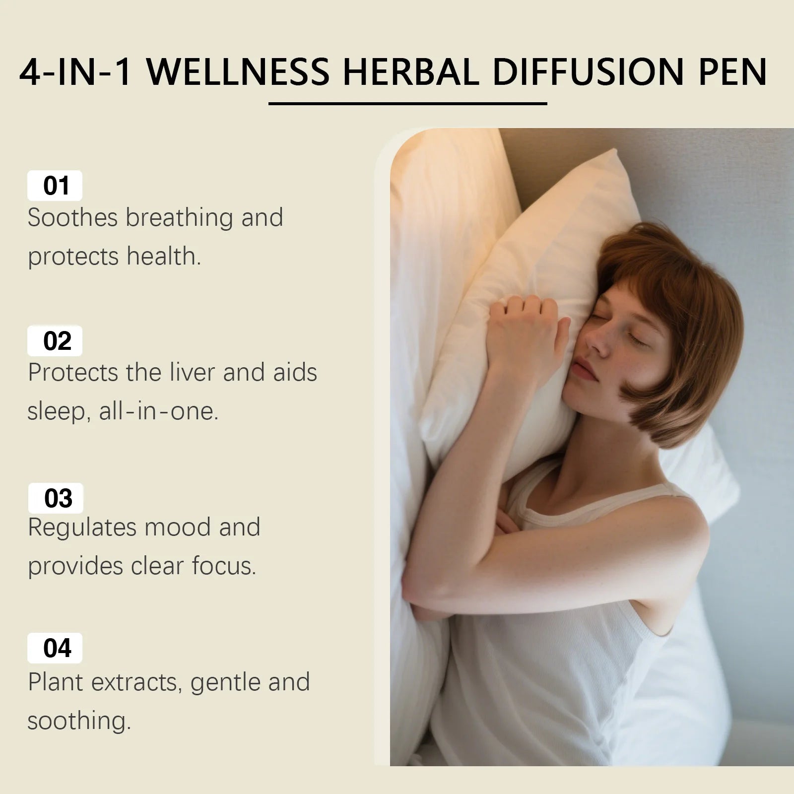 4-IN-1 Air Freshening Pen Relaxation Clear Breathing Good Mind Freshening Fragrance Aromatherapy Diffuser Lung Cleaning Pen Zpaxo